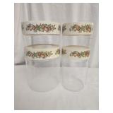 4 vintage Pyrex canisters