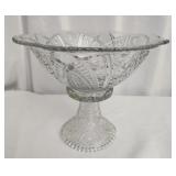 Crystal punch bowl and stand