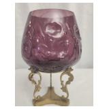Decorative glass bowl and stand