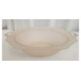 Pink frosted glass bowl