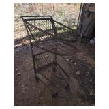 Iron outdoor shopping cart yard decor