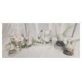 5 misc bird figurines