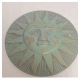 Blue sun wall decor