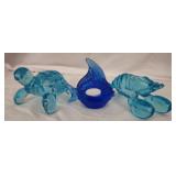 3 Plastic animal figurines