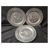 Set of 3 metal plate decor