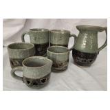 6 Vintage Japanese somayaki ceramic cups and more