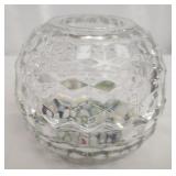 Glass candle lamp with misc marbles