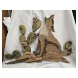 Wood wolf art