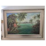Large Framed Picture on Canvas