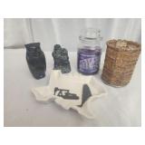 Estate lot of candles ashtrays and more