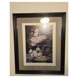 Black Framed Decorative Floral Picture