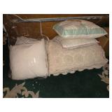 Estate Lot of Lace & Quilted Pillows