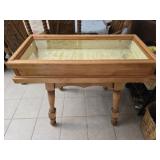 Beautiful wood glass top showcase