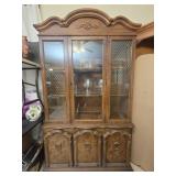 Wood one piece China cabinet
