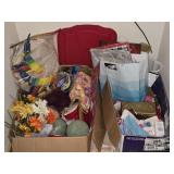 Large Closet Lot of Misc Party Supplies Flowers