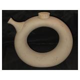 Round Unique Pottery Decanter with Cork