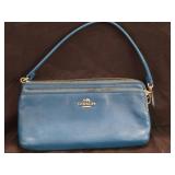 Teal Blue Coach New York Hand Bag