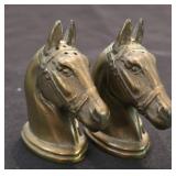 Pair of Brass Horse Head Salt & Pepper Shakers