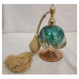 Vintage style blown glass perfume bottle