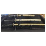 3 pc Samuri Sword Set & Display