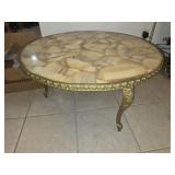 Metal base round coffee table