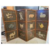 4 panel wood like Asian style screen