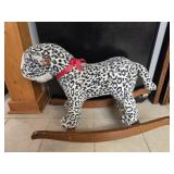 Stuffed lion rocking