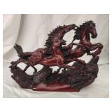 Mahogany resin horse statue