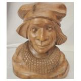 Hand carved wooden statue
