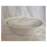 4qt white baking dish with lid