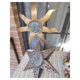 Lot of Metal Sun Candle Holders Decor