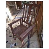 Vintage Wooden Outdoor Rocking Chair