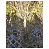 Metal Shepherds Hook & Flower Pots