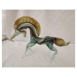 Unique art glass unicorn