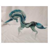 Unique art glass unicorn