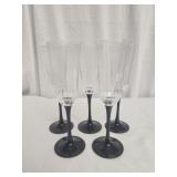 5 France luminarc champagne flutes