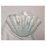 Hand painted glass shell trinket dish