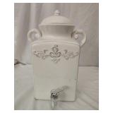 Large white ceramic drink dispenser