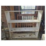 4 tier white wood shelf