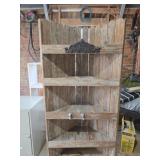 4 tier wood corner shelf