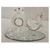 Blown glass horse and carriage