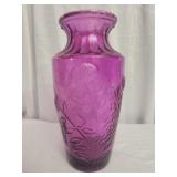 Large pink glass vase
