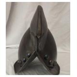 Metal antique style helmet decor