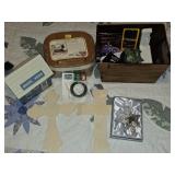 Estate Lot of Recipes Maple Basket & More