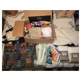 Estate Lot of Misc Fabrics Sheer Lace Etc