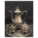 4 pc Silverplated Serving Set