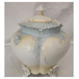 Blue and white decorative jar