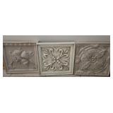 Lot of 3 Decorative Tiles