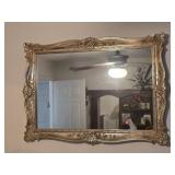 Large Gold Gilded Framed Rectangle Mirror