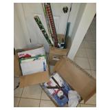 Estate Lot of Christmas Wrapping Paper Boxes Etc